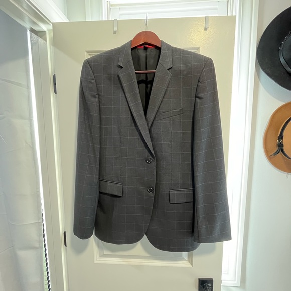 Hugo boss grey suit with blue window pane - Picture 1 of 5